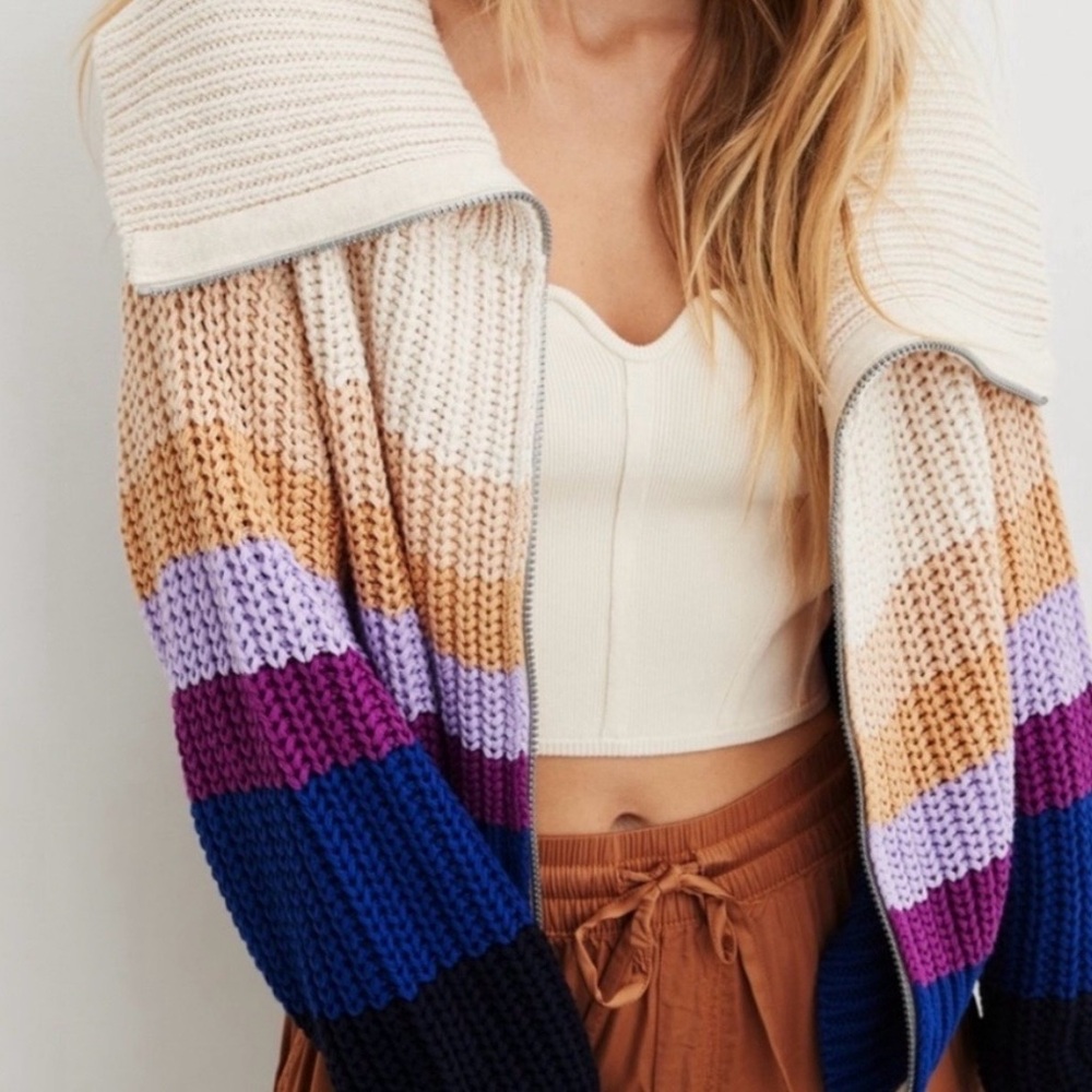 Aerie Colorful Striped Women's Sweater size small